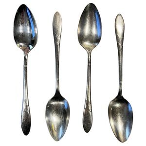 Oneida Community LADY HAMILTON 4 Oval Soup‎ Spoons Silverplate 1932 Silverware